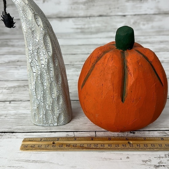 HALLOWEEN PUMPKIN & GHOST WOODEN DECORATION - Picture 3 of 3